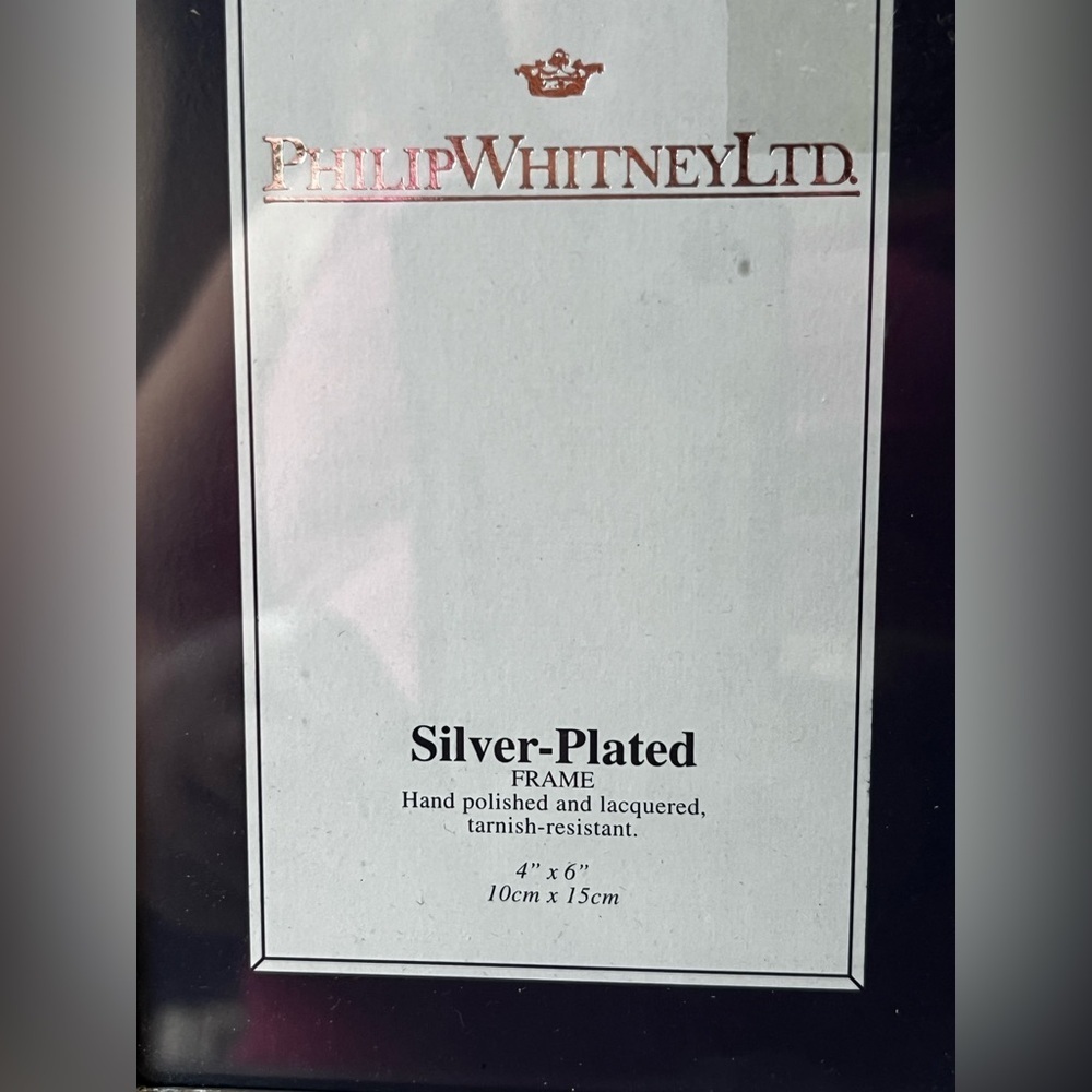 Silver-Plated Photo Frame for 4”x6” photo - Picture 3 of 13
